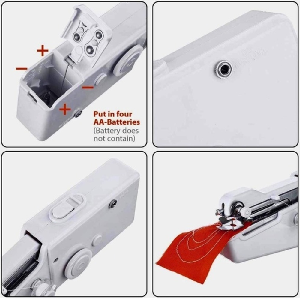 Handheld Single-Thread Sewing Machine, White - Picture 10 of 10